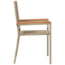 vidaXL Kerti összecsukható székek 2 pcs Krém és barna