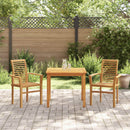 vidaXL Étkezőszék 2 pcs Barna 62 x 55 x 94 cm Tömör Teakfa