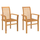 vidaXL Étkezőszék 2 pcs Barna 62 x 55 x 94 cm Tömör Teakfa