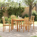 vidaXL Étkezőszék 4 pcs Barna 62 x 55 x 94 cm Tömör Teakfa