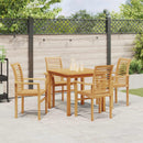 vidaXL Étkezőszék 4 pcs Barna 62 x 55 x 94 cm Tömör Teakfa