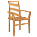 vidaXL Étkezőszék 4 pcs Barna 62 x 55 x 94 cm Tömör Teakfa