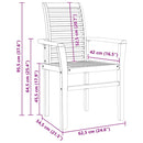 vidaXL Összecsukható Kerti Szék Barna 62.5 x 54.5 x 95.5 cm