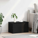 vidaXL Tároló Doboz tárolóval Fekete tölgy 60 x 35 x 35 cm Faanyag