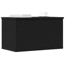 vidaXL Tároló Doboz tárolóval Fekete tölgy 60 x 35 x 35 cm Faanyag