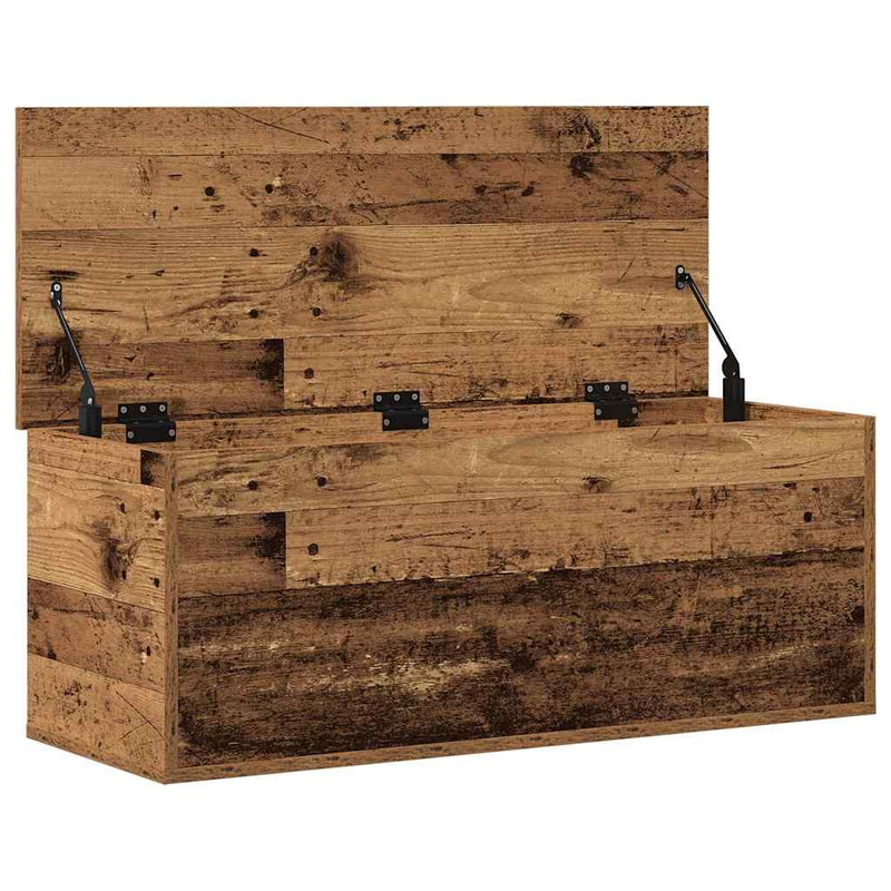 vidaXL Tároló Doboz tárolóval Régi fa 90 x 35 x 35 cm Faanyag