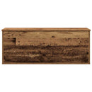 vidaXL Tároló Doboz tárolóval Öreg fa 90 x 35 x 35 cm Faanyag