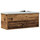 vidaXL Tároló Doboz tárolóval Öreg fa 90 x 35 x 35 cm Faanyag