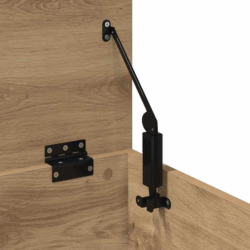 vidaXL Tároló Doboz tárolóval kézműves tölgy 102 x 35 x 35 cm Faanyag