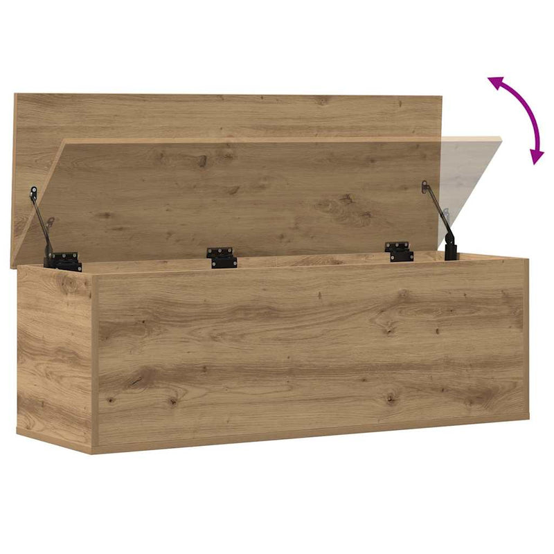 vidaXL Tároló Doboz tárolóval kézműves tölgy 102 x 35 x 35 cm Faanyag