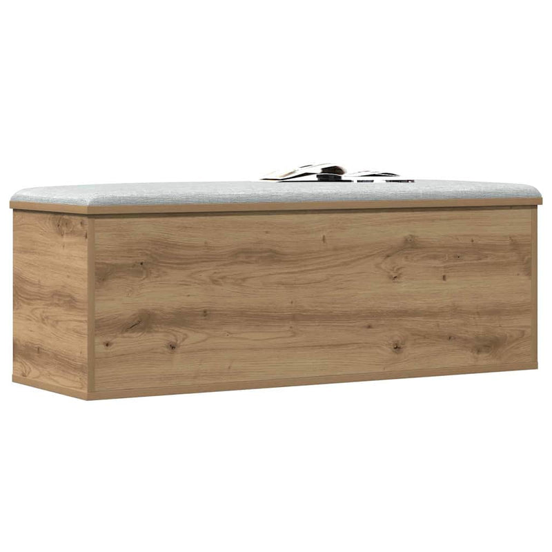 vidaXL Tároló Doboz tárolóval kézműves tölgy 102 x 35 x 35 cm Faanyag