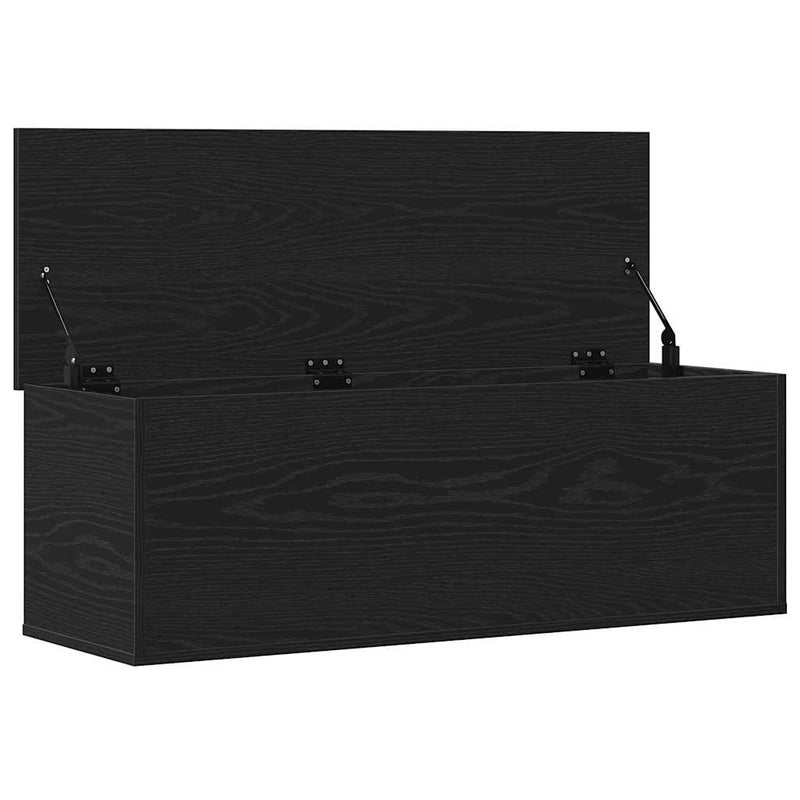 vidaXL Tároló Doboz tárolóval Musta tammi 102 x 35 x 35 cm Faanyag