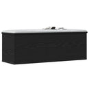 vidaXL Tároló Doboz tárolóval Fekete tölgy 102 x 35 x 35 cm Faanyag