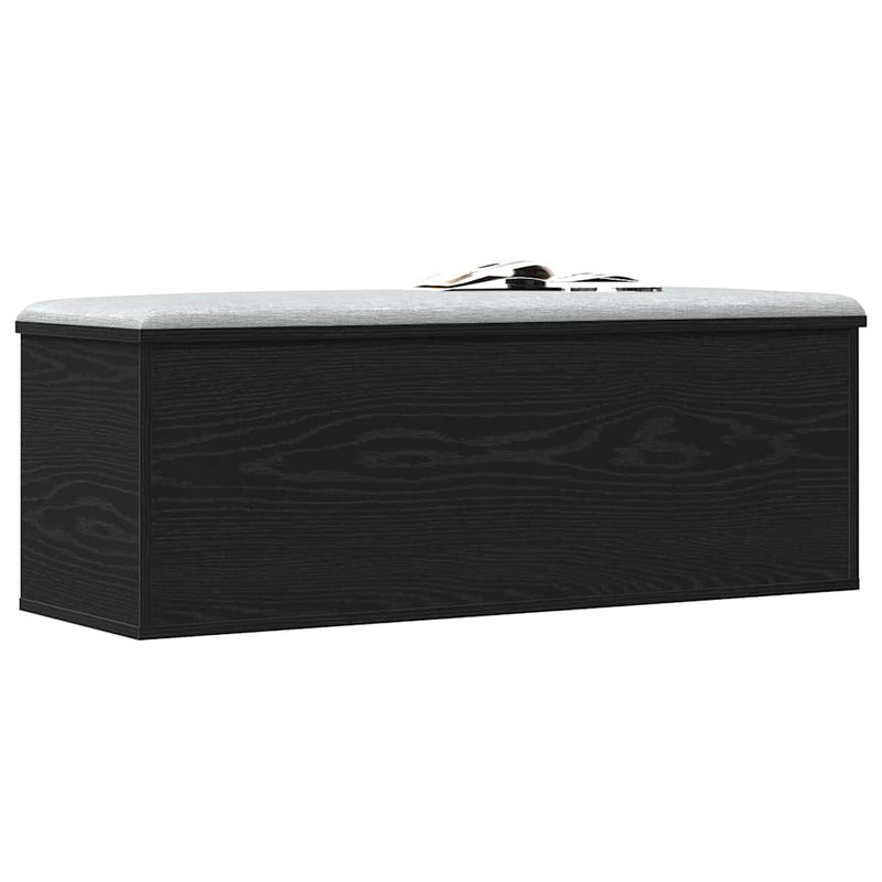 vidaXL Tároló Doboz tárolóval Musta tammi 102 x 35 x 35 cm Faanyag