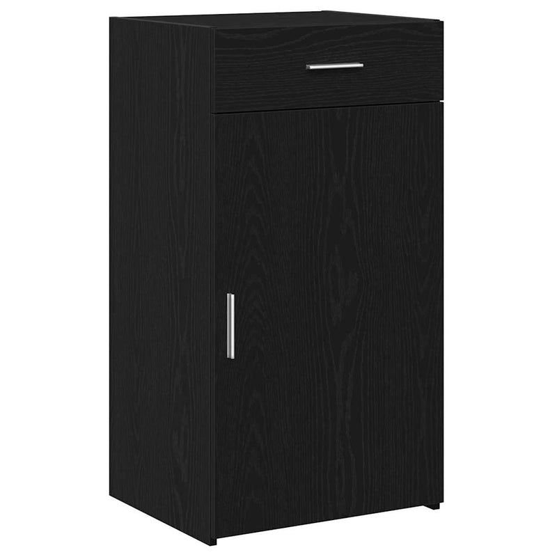vidaXL Széf fiókkal Musta tammi 30 x 42.5 x 93 cm Faanyag