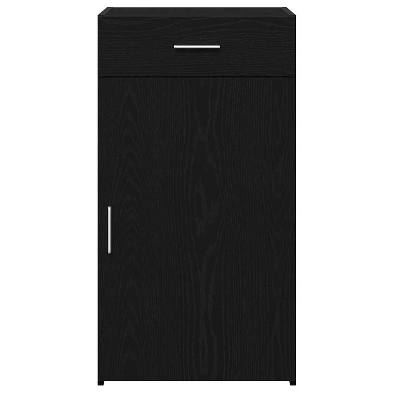 vidaXL Széf fiókkal Musta tammi 30 x 42.5 x 93 cm Faanyag