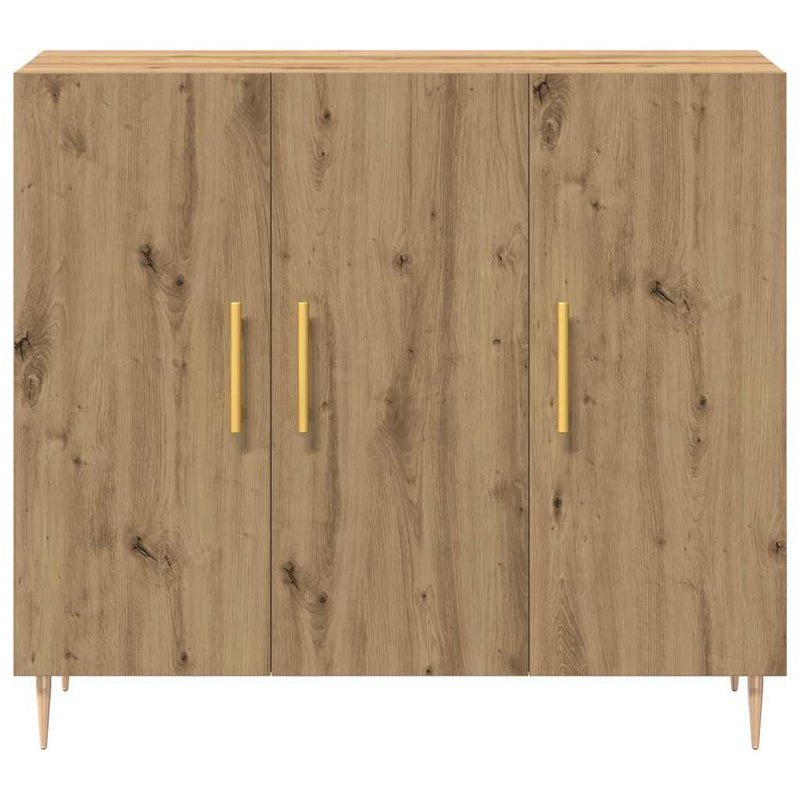 vidaXL Széf kézműves tölgy 90 x 34 x 80 cm Faanyag