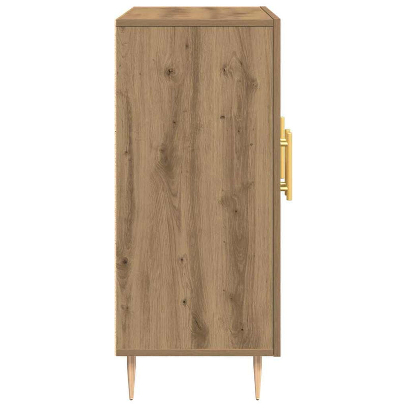 vidaXL Széf kézműves tölgy 90 x 34 x 80 cm Faanyag