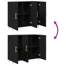 vidaXL Széf Musta tammi 90 x 34 x 80 cm Faanyag