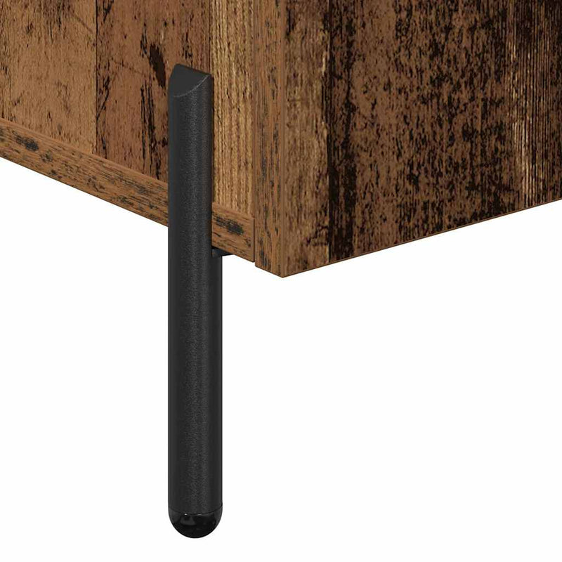 vidaXL Széf Régi fa 90 x 34 x 80 cm Faanyag