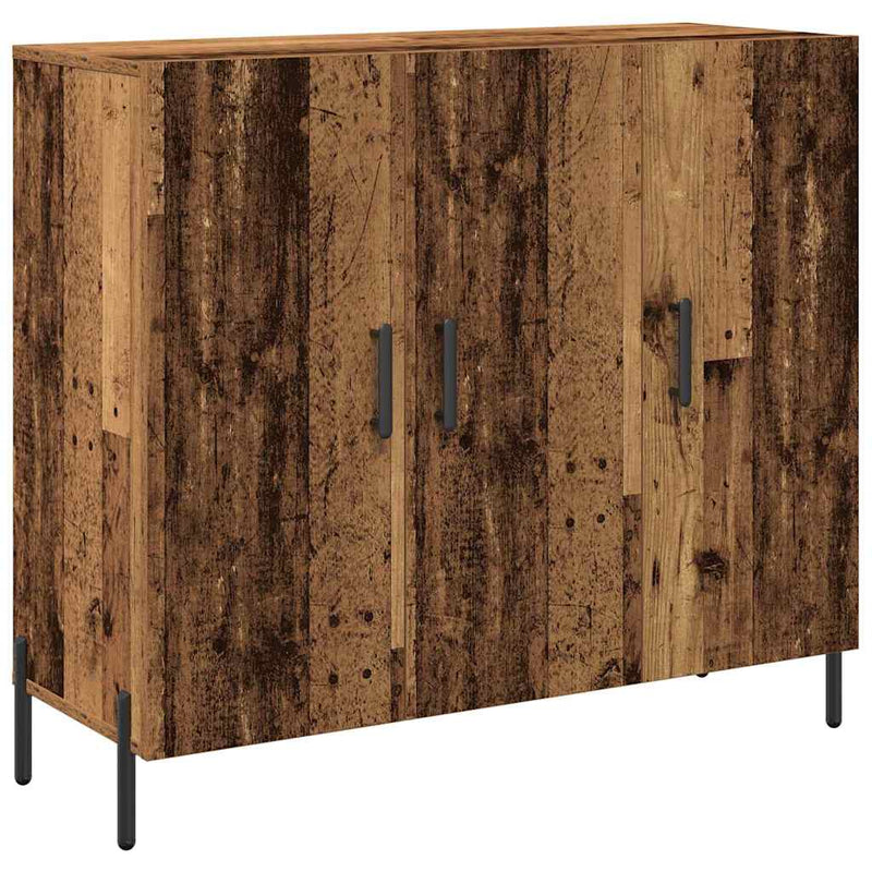 vidaXL Széf Régi fa 90 x 34 x 80 cm Faanyag