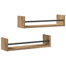 vidaXL Falpolc Falra szerelhető 2 pcs Artisan tölgy 60 x 16 x 14 cm