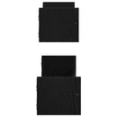 vidaXL Falpolc polcokkal 2 pcs Musta tammi 60 x 16 x 14 cm Faanyag