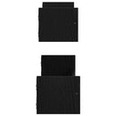 vidaXL Falpolc Falra szerelhető 2 pcs Fekete tölgy 60 x 16 x 14 cm