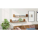 vidaXL Falpolc Falra szerelhető 2 pcs Öreg fa 80 x 16 x 14 cm