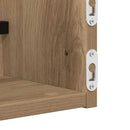 vidaXL Falpolc polcokkal 2 pcs kézműves tölgy 80 x 16 x 14 cm Faanyag