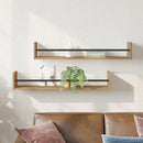 vidaXL Falpolc polcokkal 2 pcs kézműves tölgy 80 x 16 x 14 cm Faanyag