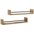 vidaXL Falpolc Falra szerelhető 2 pcs Artisan tölgy 80 x 16 x 14 cm