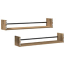 vidaXL Falpolc Falra szerelhető 2 pcs Artisan tölgy 80 x 16 x 14 cm