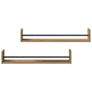 vidaXL Falpolc Falra szerelhető 2 pcs Artisan tölgy 80 x 16 x 14 cm