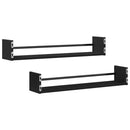 vidaXL Falpolc Falra szerelhető 2 pcs Fekete tölgy 80 x 16 x 14 cm