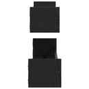 vidaXL Falpolc polcokkal 2 pcs Musta tammi 80 x 16 x 14 cm Faanyag