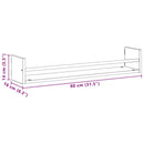 vidaXL Falpolc Falra szerelhető 2 pcs Fekete tölgy 80 x 16 x 14 cm