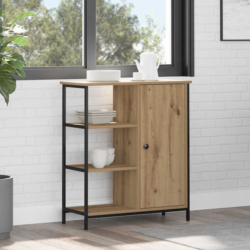 vidaXL Széf kézműves tölgy 70 x 30 x 80 cm Faanyag