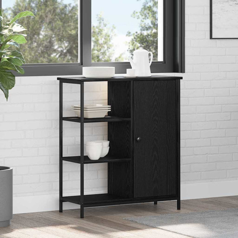 vidaXL Széf Musta tammi 70 x 30 x 80 cm Faanyag