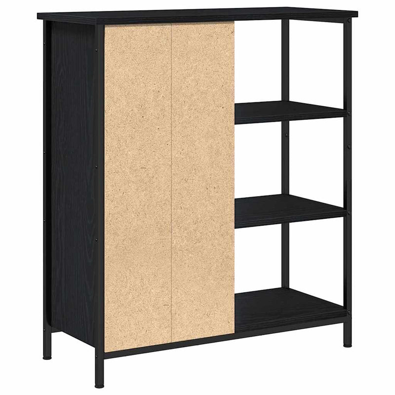vidaXL Széf Musta tammi 70 x 30 x 80 cm Faanyag
