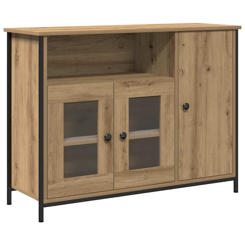vidaXL Széf kézműves tölgy 100 x 35 x 75 cm Faanyag