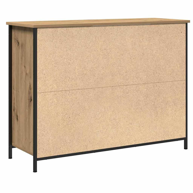 vidaXL Széf kézműves tölgy 100 x 35 x 75 cm Faanyag