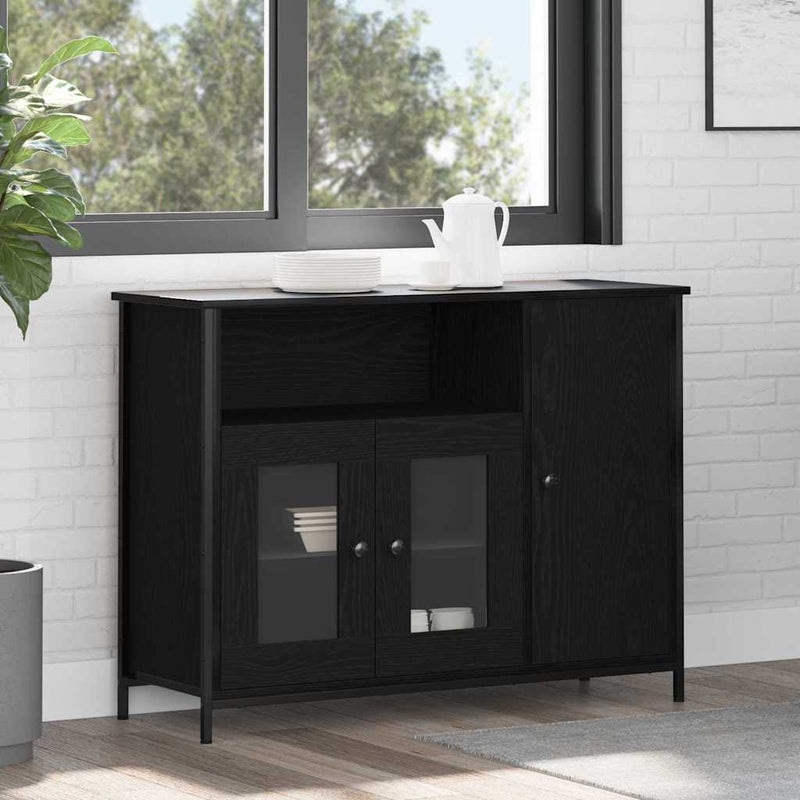 vidaXL Széf Musta tammi 100 x 35 x 75 cm Faanyag