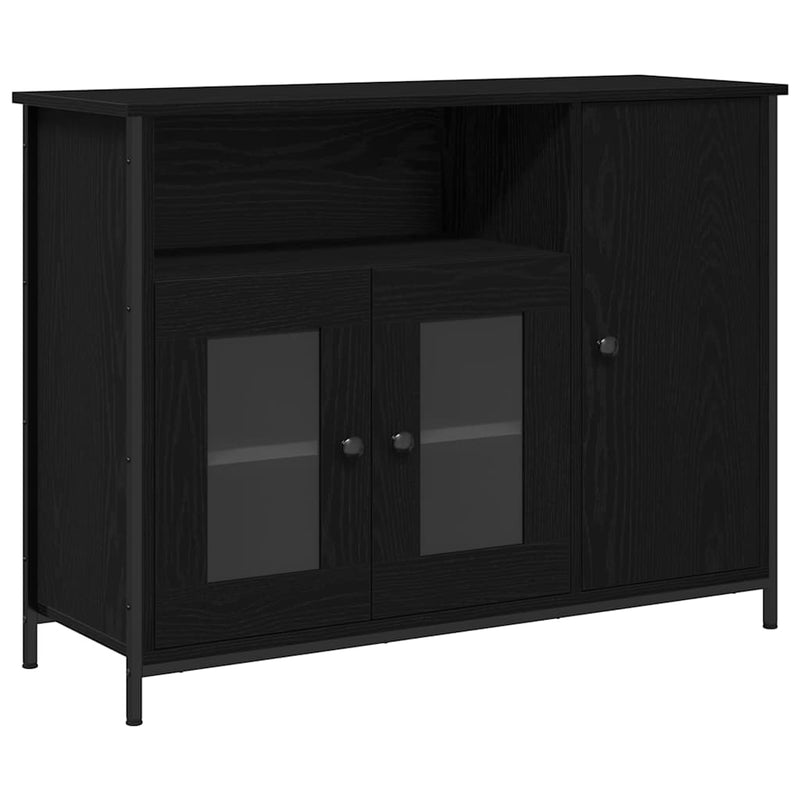 vidaXL Széf Musta tammi 100 x 35 x 75 cm Faanyag
