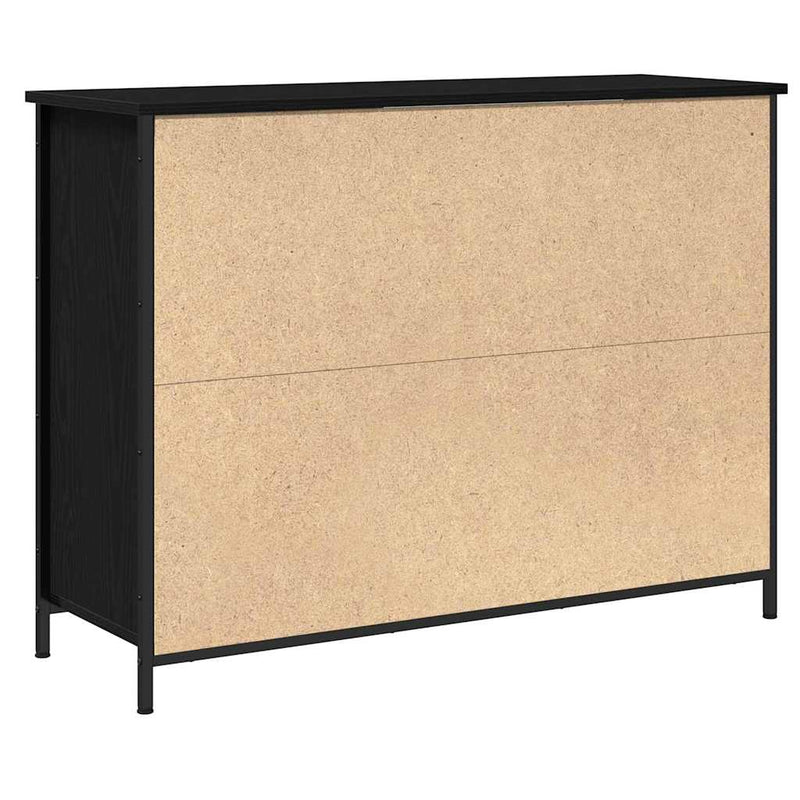 vidaXL Széf Musta tammi 100 x 35 x 75 cm Faanyag
