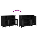 vidaXL Széf Musta tammi 100 x 35 x 75 cm Faanyag