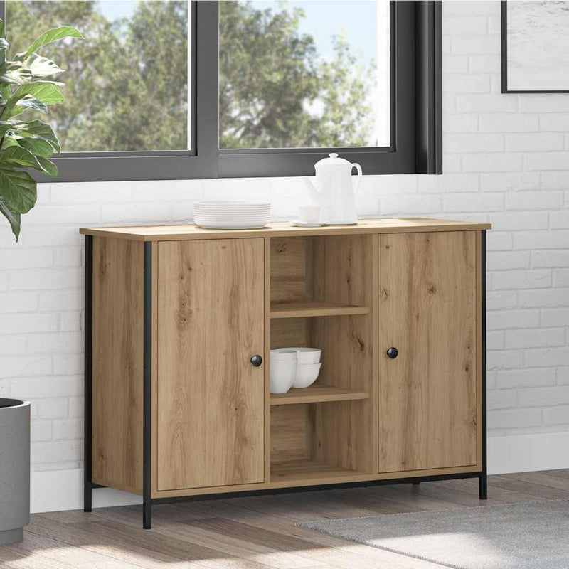 vidaXL Széf kézműves tölgy 100 x 35 x 70 cm Faanyag