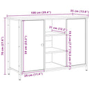 vidaXL Széf kézműves tölgy 100 x 35 x 70 cm Faanyag