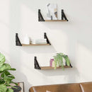 vidaXL Fali polc készlet 3 pcs kézműves tölgy 37 x 12 x 13 cm Faanyag