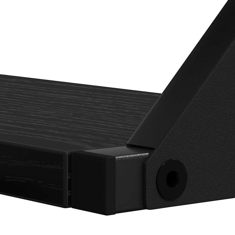 vidaXL Fali polc készlet 3 pcs Musta tammi 37 x 12 x 13 cm Faanyag